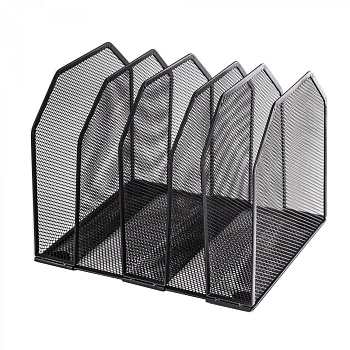 Лоток для бумаг вертикальный Alingar, металл, 240 мм, черный, настольный